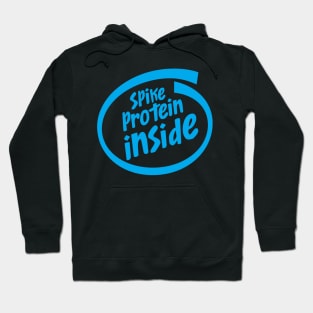 Spike Protein Inside Proudly Vaccinated Logo Parody Hoodie